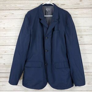 Flaws Vince Tech Blazer 3 Button Full Zip Navy Blue Mens Size 46 Polyester